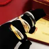 Designers 18k Gold triple ring mode femme bijoux titane en acier inoxydable luxurys diamants argent sands de créateurs de créateurs bijoux de fête simple anniversaire bonne belle gentille