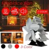 Fireplace Fan 5-Blade Heat Powered Stove Fan Christmas Tree Burner Eco Quiet Home Fireplace Fan Efficient Heat Distribution