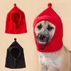 Hondenkleding fleece dikke winterhonden hoed verstelbaar zwart rode buiten winddicht Keep warmere anti-koude universele cap mode-huisdierenbenodigdheden