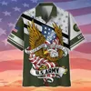 Chemises décontractées pour hommes Hawaii 3d United States Soldats Armys Imprimé Vétérans graphiques Bravo Vintage Cool Clothes Top