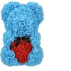 Flores decorativas Valentín Día Regalo 25 cm Heart Rose Heart Beaty Beats con rojo