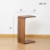 Nordisch massives Holz Beistelltisch schwarzer Walnusssofa Ecktisch Japanischer Stil Wohnzimmer Kaffeetisch Einfacher kleiner Beistelltisch Bk55