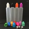 Storage Bottles 60ML PE Pen Refillable E Liquid Bottle Empty Plastic Dropper With Childproof Cap And Long Thin Tip For Juice