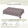 Table Cloth Pink Elephant Tablecloth Black Strips Print Rectangular Cover Tablecloths Vintage Design For Christmas Party