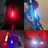Luz de bicicleta Bicicleta de montaña al aire libre LED recargable LED USB USB Tail trasero ADVERTENCIA Ciclismo Luz de flash portátil