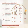 Baby Crib Wood Crochet Labbit Bed Bell Wool Rattles Toy Toddler Mobile 012 mois Carrousel pour Cots Musical Gift 240409