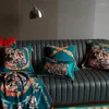 枕馬の枕ラグジュアリーグリーンケースソファ45x45 30x50アートシェニールリビングルームホームデコレーションのための装飾カバー