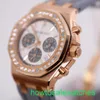 AP Funkcjonalny zegarek na nadgarstek 26231or Royal Oak Offshore Panda Ladies 18K Rose Gold Diamond Watch Automatyczny mechaniczny Szwajcarski luksusowy wskaźnik 37 mm