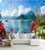 3d room wallpaper custom po mural Flowers sea view rainbow home decor painting picture 3d wall murals wallpaper for walls 3 d7738926