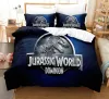 Ensemble de literie Jurassic Park 3D Kid Garçon à la maison DÉCORS TEXTILE LITS LIT SIGE COMFORTES COUPLE COUPLE COUPE DINOSAUR REBUT