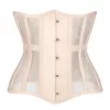 Essetset Underbust Top Body Shaperwear para mulheres Cincha Cincher Bustier Bordado Veja através da malha Sexy Slimming Belt Plus Size