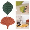 Cat Beds Furniture Leaf Shape Dog Bed Mat Washable Medium Small Kennel Pad Pet Bed 28x 24.4