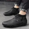 Сапоги бренд мужские сапоги кожаные мужские ботинки для ботинок Work Boots