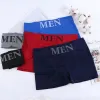 Boîtres de sous-vêtements pour hommes et de taille plus hommes Boxer Boxer Boxer Contrôle de marque masculine confortable Sous-vêtements bleu noir