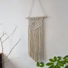 Tapisseries macrame hängande planter korg trä hyllor bohemisk stil 1/2 lager rack vägg tapestry hem rumsdekor