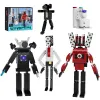 MOC Horror Game Skibidi Toalett 5 I 1 Titan Building Block Cemeraman vs TV Man Multi Roles Monitor Diy Brick Toys Birthday Present