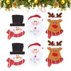 Dîner jetable 6pcs Couvoirs de Noël Sac de Noël Storage Snowman Snowman Santa Claus Elk Speerware Haters