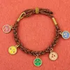 Bracelets de charme e0bf bracelet coloré bracelet tibétain thangka bracele cinq voies dieu de la richesse de richesse