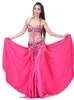 Stage Wear Sequins Belly Dance Costume Festival Outfit Women Egyptian Skirt Jazz Solid Color Line Suit Performance Latin Tassel Bra