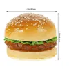 Dekorativa blommor Simulering Hamburger Fake Bread Food Toy Burger Bakery Display POGRAPHY PROP CABIET DECORATION Exempel