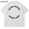 T-shirts masculins Hip Hop surdimensionné pour hommes T-shirt Street Vêtements Lettre symbole T-shirt de créateur de lignes d'impression 2023 HARAJUKU T-shirt à manches courtes J240409