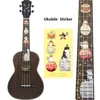 Adesivo per chitarra fai -da -te creativo Ukulele Spaceo Space Roaming Cine Cat Decals per chitarra Ukulele Decal Guitar Accessori per decalcomanie per gatti carini