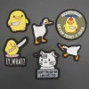 Never Trust A Duck Embroidery Patches Tactical Military Badge with Hook Loop Backing for Clothing Accessories