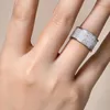 Cluster Rings Attagems Full D Цвет круглый разрез кольцо Moissanite для женщин Sparkling Frand Weddings 925 Стерлинговое серебро Fine Jewelr Test