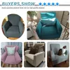 Stoelhoezen 1 stoel Jacquard Sofa fauteuil Cover Polar Fleece Plain Living Room Elastic Tub Spandex Club Bar