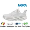 Hokahs Hokah One Bondi Clifton 8 Buty do biegania dla kobiet Carbon x 2 3 Triple Biel Black Yellow Peach Whip Mens Womens Trainers Platform But