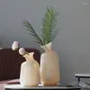 Vasos leite criativo jade vidro hidropônico flor vaso de decoração suave para sala de jantar