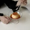 Tazones preparación de vidrio para servir ensalador para el postre de cocina buques de caramelo con pedestal