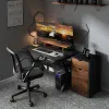 Tableau d'ordinateur de bureau en bois minimaliste Tableau d'étude de chambre à coucher à la maison Tableau de jeu moderne avec bureau de bureau