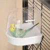 Pappagallo pappagallo budgie facile da installare accessori a gabbia canarino pet uccello da bagno uccello doccia per la doccia per pappagalli ciotola per uccelli piccoli uccelli