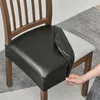 椅子は、防水PUレザーダイニングルームカバーシートエラスティックスツール耐久性のあるダストプルーフクッションをホームエル用に
