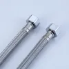 60cm Aluminum Wire Hose Double-Headed Shower Hose Flexible Bathroom Water Heater Hot Cold Inlet Pipe for Toilet/Heater Plumbing