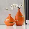 Vasen moderne handbemalte Keramik Vase Wohnzimmer Dekorative Blumenarrangement Wartedroponische Blumen kreative Heimdekoration