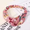 2024 Wholesale European Colors Orchid Girl Hair Accessories Hot Sale America Lady Printing Cloth Headband Fashion Soft Color Girl Women Hair Headband