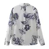 Zach Ailsa Spring Product Womens Design Sense Flip Collar Loose Silk Texture Bow Decoration Imprimé Shirt 240326