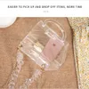 Yeni Instagram tarzı akrilik buz çatlak çantası niş tasarım, şeffaf çanta, bir omuz ziyafet çantası, kadın çantası 240409
