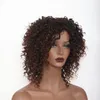 Perruques bouclées pour les perruques noires comme les perruques de cheveux humains, perruques sans glues sans gluées pré-cueillies 14 pouces