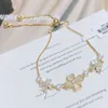 Designer vans clover bracelet Fashionable New Delicate Diamonds Cat's Eye Clover Bracelet Elegant and High-end 18K Ladies' Bracelet