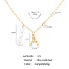 Kedjor Guldfärg 26 Initialer Pearl Beads Pendant Chain Necklace For Women Diy Metal Bamboo Alfabet Choker Halsband smycken