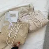 Bolsas de moda tecidas para mulheres AllMatch Womens Bag 2023 Bolsa de designer de luxo portátil Bolsa de piquenique de verão 240401