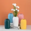 VASI Ceramica europea colorato colorato piccolo vaso fatto a mano Matte soggiorno disposizione floreale Desktop Crafts Ornament decorazioni per la casa