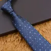 Lyx ny designer 100% slips silkeslipsa svartblå jacquard hand vävd för män bröllop casual och affärsslips mode hawaii nackband v666
