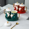 Кружки северные 3D Ceramic Cups Set Coffee Mug High-acpacity Milk Fashion Drinkware Пары Рождественские подарки свадьба