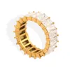 2024 Новый Light Light Luxury Style Fashion Permonized Gold Pull Pull Circon Design Design Ring и кольцо для женщин