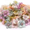 Fiori decorativi 100pcs 2cm multicolore margherita fiore di seta artificiale per rottame a corona arredamento per la casa arredamento fai da -te copricapo di ghirlanda fai da -te