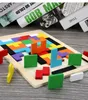 Ny ankomst Hot Selling Russian Puzzle Blocks Träutbildningsleksak Hands-on förmåga Färgglad trä Montessori-pussel för barn